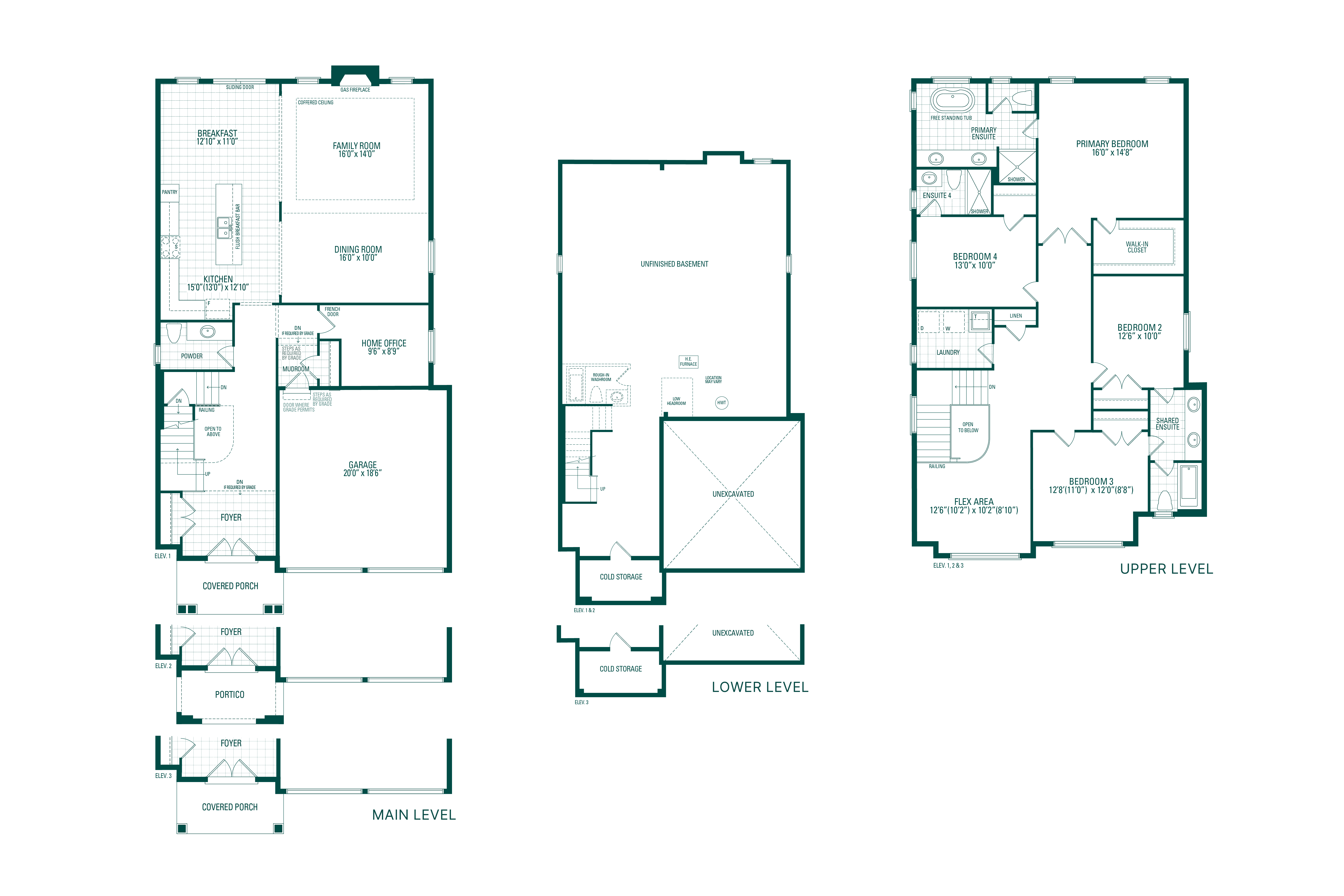 Creek 3 floor plan — 3,030 sq.ft.